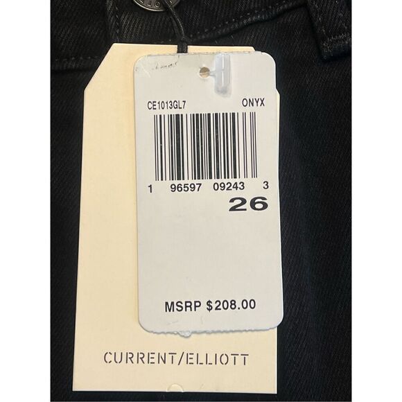Current/Elliott The Boyfriend Onyx Jean Women's Black 26 nwt (3681) - Picture 10 of 11